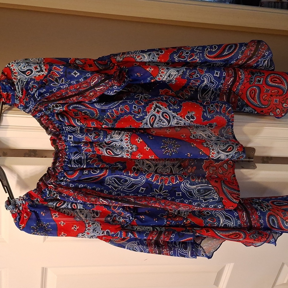 5/$25- Truth Princess Sleeve Cropped Blouse EUC